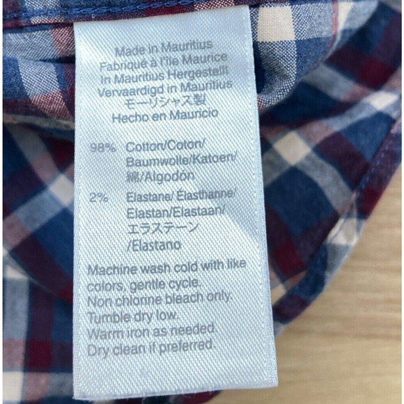 J Crew Shirt Mens Large Mercantile Flex Slim Fit Blue Plaid Button Down - Picture 4 of 8